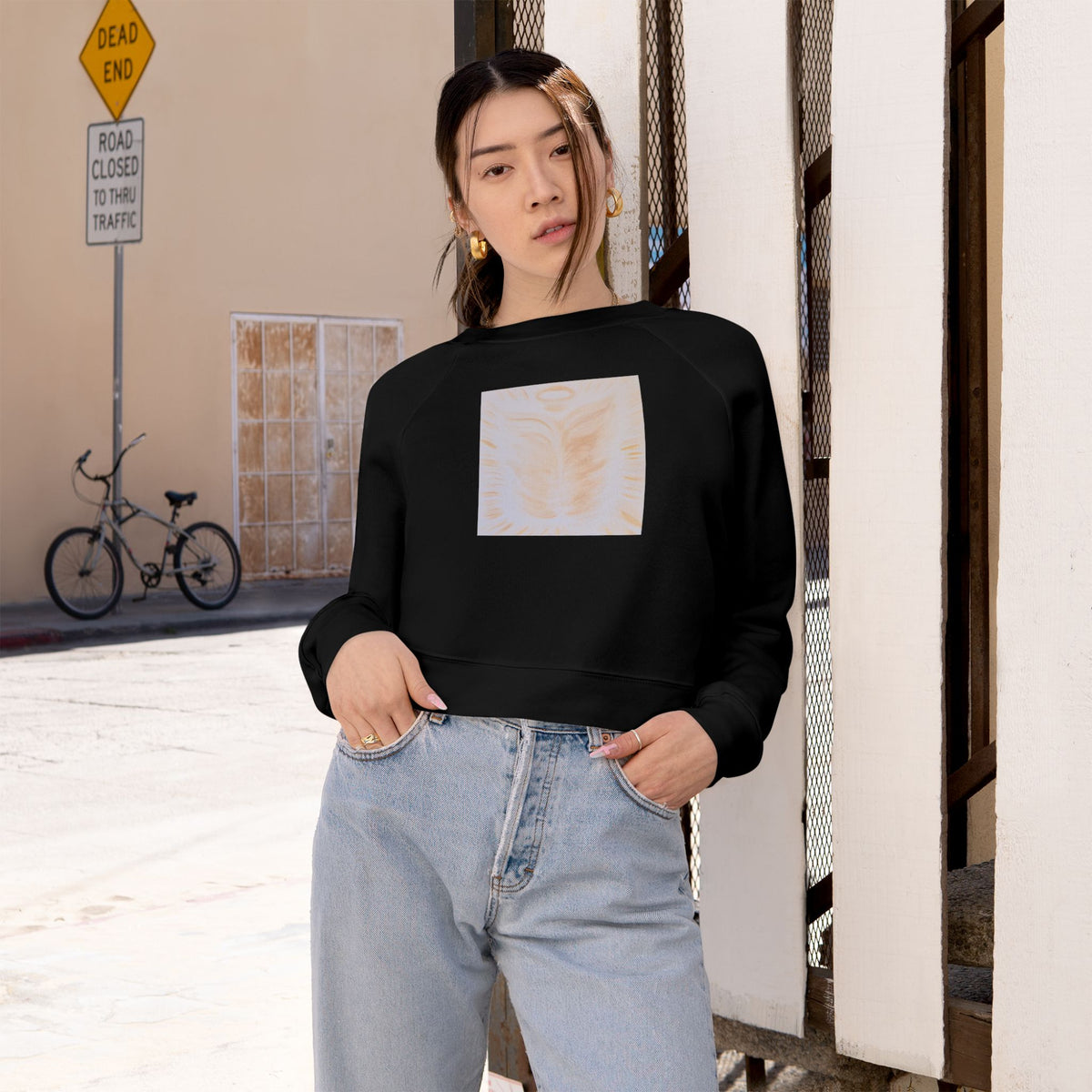 Golden Body of Christ Cropped Fleece