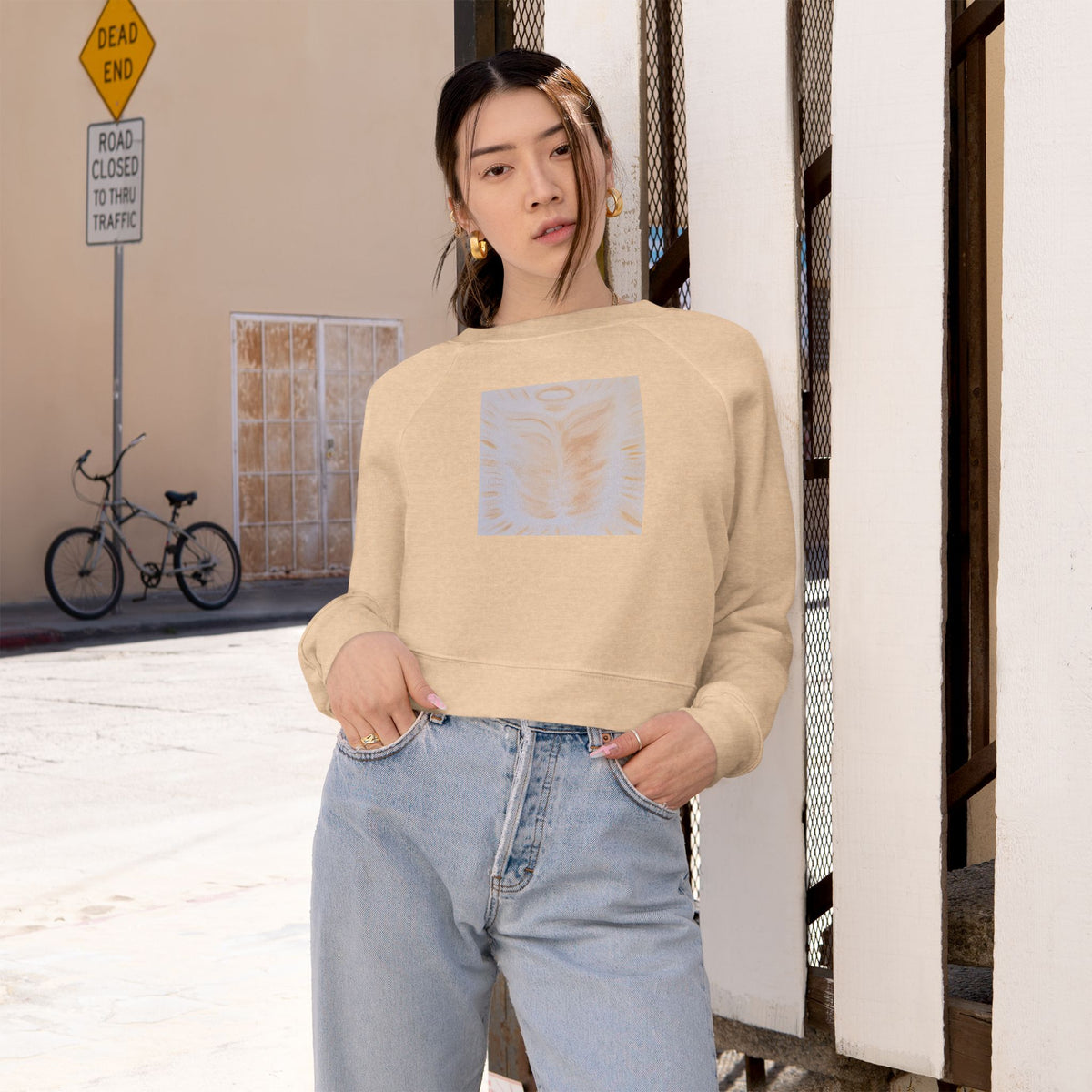Golden Body of Christ Cropped Fleece