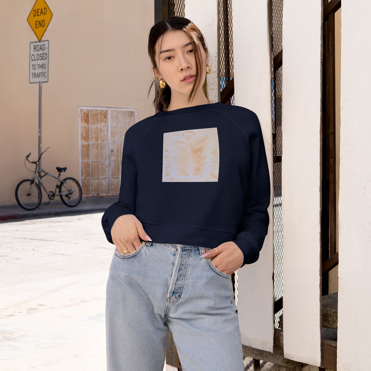 Golden Body of Christ Cropped Fleece